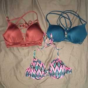 3 bathing suit tops
